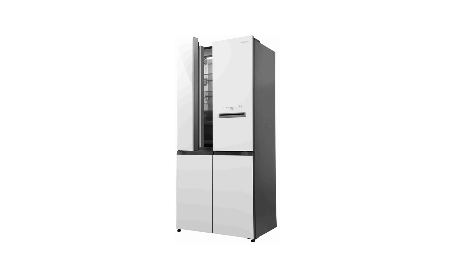 Hisense 610L 4 Door Inverter Refrigerator - White Glass (RQ660N4AWUC1) - Image 4